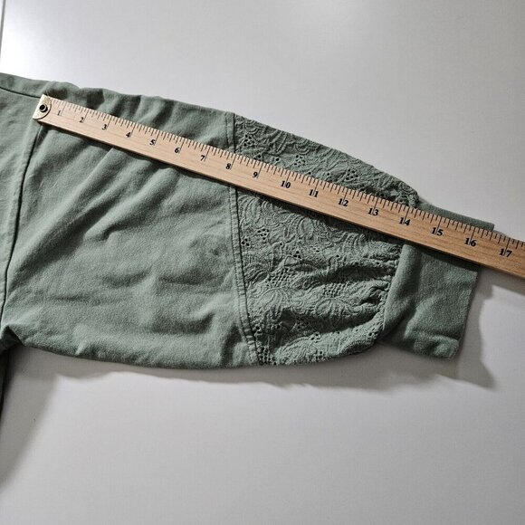 Top Womens 4X Lot of 2 Green Penningtons Melissa McCarthy Seven 7 LS Lagenlook - Picture 11 of 16